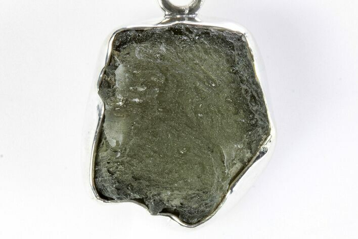 Green Moldavite Tektite Pendant ( g) - Czech Republic #256899